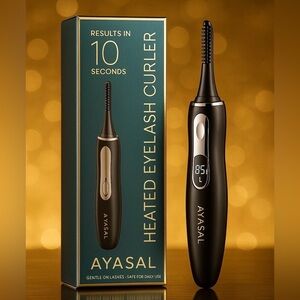 Ayasal Heated Eyelash Curler $35MSRP RESULTS IN 10 SECONDS